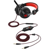Sharkoon Rush ER2, Casque gaming Noir/Rouge, PC, PlayStation 4, PlayStation 5, Xbox One