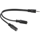 goobay AVK 317-020 0.2m câble audio 0,2 m 3,5mm 2 x 3.5mm Noir Noir, 3,5mm, Mâle, 2 x 3.5mm, Femelle, 0,2 m, Noir