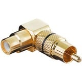 goobay Adaptateur audio RCA Angle de 90°, finition plaquée or