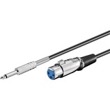 goobay Câble microphone XLR -> Jack Noir/Bleu, 6 m