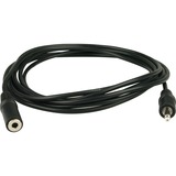 goobay Prise de 3,5 mm, Câble d'extension Noir, 3 mètres, stéréo