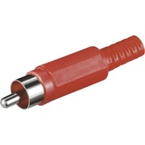 goobay RCA plug connecteur de fils Rouge, Prise de courant Rouge, RCA, Rouge, 1 pièce(s)