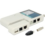DeLOCK 86106 testeur de câble réseau Blanc Blanc, 9 V, 85 x 160 x 27 mm