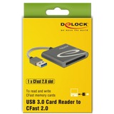 DeLOCK 91525 lecteur de carte mémoire USB 3.2 Gen 1 (3.1 Gen 1) Gris Anthracite, XQD, Gris, 480 Mbit/s, Aluminium, • Mac OS 10.9 or above • Windows 7 32-bit • Windows 7 64-bit • Windows 8.1 32-bit •..., USB 3.2 Gen 1 (3.1 Gen 1)