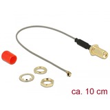 DeLOCK HF Antennenkabel SMA Buzum Einbau mit, 89832, Câble d’antenne Gris/Or, 89832