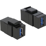 DeLOCK Keystone USB 3.0 A female > USB 3.0 A female, Module de Keystone Noir