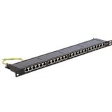 DeLOCK Panneau de brassage 19" 24 ports Cat.6 0.5 U Noir