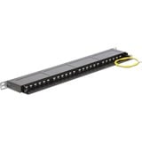 DeLOCK Panneau de brassage 19" 24 ports Cat.6 0.5 U Noir