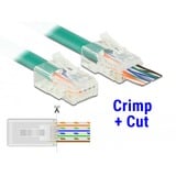 DeLOCK RJ45 Crimp+Cut Plug Cat.5e UTP, Prise de courant Transparent, 20 pièces