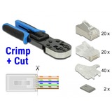 RJ45 Crimp + Cut Kit d'outils à sertir, Pince à sertir