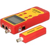 DeLOCK Testeur de câble LCD RJ45 / RJ12 / BNC / USB Rouge