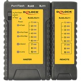 DeLOCK Testeur de câbles RJ45 / RJ12 + Portfinder Noir