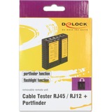 DeLOCK Testeur de câbles RJ45 / RJ12 + Portfinder Noir