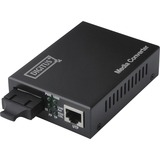 Digitus Convertisseur médias Fast Ethernet, RJ45 / SC Noir, RJ45 / SC, 100Base-TX, 100Base-FX, IEEE 802.3, IEEE 802.3u, Fast Ethernet, 10,100 Mbit/s, Complète, Demi