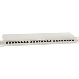 Digitus Panneau de raccordement 19, Panneau de brassage Gris clair, Cat.5e blindé, Vente au détail