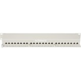Digitus Panneau de raccordement 19, Panneau de brassage Gris clair, Cat.5e blindé, Vente au détail