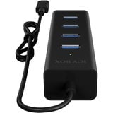 ICY BOX IB-HUB1409-C3, Hub USB Noir