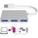 ICY BOX IB-Hub1402 USB 3.2 Gen 1 (3.1 Gen 1) Type-A 5000 Mbit/s Argent, Hub USB Argent, USB 3.2 Gen 1 (3.1 Gen 1) Type-A, USB 3.2 Gen 1 (3.1 Gen 1) Type-A, 5000 Mbit/s, Argent, Acrylonitrile-Butadiène-Styrène (ABS), Aluminium, 0,115 m