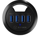 ICY BOX IB-Hub1403, Hub USB Noir, 4x USB 3.0