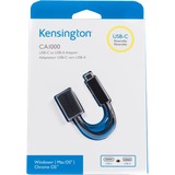 Kensington CA1000 Adaptateur USB-C vers USB-A Noir, USB C, USB A, USB 3.2 Gen 2 (3.1 Gen 2), 5000 Mbit/s, Noir