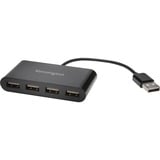 Kensington USB 2.0 4 ports, Hub USB Noir, USB 2.0, USB 2.0, 480 Mbit/s, Noir, Chine, macOS 10.6 or above; Windows XP or above