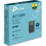 TP-Link Adaptateur USB sans fil MU-MIMO Archer T3U AC1300 mini, Adaptateur WLAN Noir