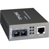 TP-Link MC100CM convertisseur de support réseau 1000 Mbit/s 1310 nm Noir Gris, 1000 Mbit/s, IEEE 802.3, IEEE 802.3u, IEEE 802.3x, Gigabit Ethernet, 1000 Mbit/s, SC, Avec fil, Vente au détail