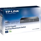 TP-Link TL-SG1016D Non-géré Gigabit Ethernet (10/100/1000) Noir, Switch Marron, Non-géré, Gigabit Ethernet (10/100/1000), Full duplex, Grille de montage, Vente au détail