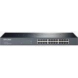 TP-Link TL-SG1024, Switch Noir, Non-géré, Gigabit Ethernet (10/100/1000), Full duplex, Grille de montage, 1U, Vente au détail