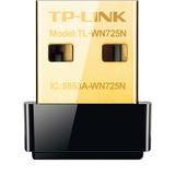 TP-Link TL-WN725N WLAN 150 Mbit/s, Adaptateur WLAN Noir, Vente au détail