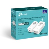 TP-Link TL-WPA8631P Kit AV1300 Gigabit Passthrough Powerline AC Wifi-kit, CPL Blanc, 2 pièces
