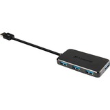Transcend Concentrateur USB 3.0 à 4 ports, Hub USB Noir, 4x USB 3.0