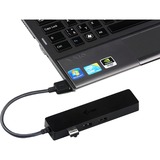 i-tec 3 ports USB 3.0 Slim + Gigabit LAN, Hub USB Noir, VIA VL813, ASIX AS88179, 123 mm, 29 mm, 19 mm, 50 g