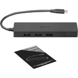 i-tec 3 ports USB-C Slim + Gigabit Lan, Hub USB Noir, LAN, ASIX AS88179, 125 mm, 29 mm, 15 mm