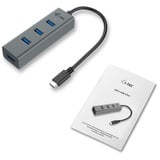 i-tec HUB USB-C en métal 4 ports Noir