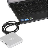 i-tec Metal Superspeed USB 3.0 4-Port Hub, Hub USB USB 3.2 Gen 1 (3.1 Gen 1) Type-A, USB 3.2 Gen 1 (3.1 Gen 1) Type-A, 5000 Mbit/s, Argent, Métal, 0,9 m