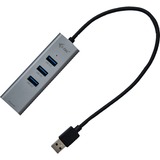 i-tec Metal USB 3.0 HUB 3 Port + Gigabit Ethernet Adapter, Hub USB Anthracite, USB 3.2 Gen 1 (3.1 Gen 1) Type-A, RJ-45, USB 3.2 Gen 1 (3.1 Gen 1) Type-A, 5000 Mbit/s, Gris, Métal, Liaison