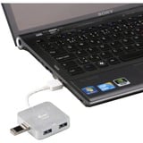 i-tec Metal USB 3.0 Passive HUB 4 Port, Hub USB Argent