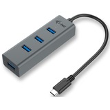 i-tec Metal USB-C HUB 4 Port, Hub USB Noir, USB 3.2 Gen 1 (3.1 Gen 1) Type-C, USB 3.2 Gen 1 (3.1 Gen 1) Type-A, 5000 Mbit/s, Gris, Android, Chrome, 96 mm
