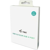 i-tec USB 3.0 Slim Passive HUB 4 Port, Hub USB Noir