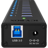 ICY BOX IB-AC6110 USB 3.2 Gen 1 (3.1 Gen 1) Type-B 5000 Mbit/s Noir, Hub USB Noir, USB 3.2 Gen 1 (3.1 Gen 1) Type-B, USB 3.2 Gen 1 (3.1 Gen 1) Type-A, 5000 Mbit/s, Noir, Aluminium, Chine
