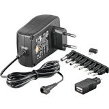 goobay Adaptateur électrique 1500 mA, Bloc d'alimentation Noir