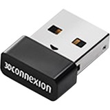 3DConnexion 3DX-700069 carte réseau RF sans fil, Récepteur Noir, Avec fil, USB, RF sans fil, Noir