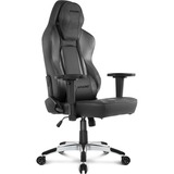 AKRacing Obsidian Siège rembourré Dossier rembourré, Siège gaming Noir, Siège rembourré, Dossier rembourré, Noir, Noir, Simili-cuir, mousse, Simili-cuir, mousse
