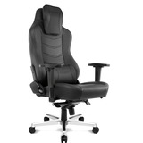 AKRacing Onyx Deluxe, Siège gaming Noir, Siège rembourré, Dossier rembourré, Noir, Noir, mousse, Cuir, mousse, Cuir