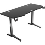 Aerocool ACD2 bureau d'ordinateur Noir, Bureau gaming Noir, Droit, Forme rectangulaire, Tableau à particules, Acier, Jouer, Noir