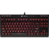Corsair Gaming K63 Compact Clavier Mécanique, clavier gaming Noir, Layout BE, Cherry MX Red, LED rouges
