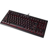 Corsair Gaming K63 Compact Clavier Mécanique, clavier gaming Noir, Layout BE, Cherry MX Red, LED rouges
