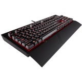 Corsair Gaming K68, Clavier Gaming Noir, MX Red, BE Lay-out, LED rouges