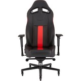 Corsair T2 ROAD WARRIOR, Siège gaming Noir/Rouge, Métal, Noir, Rouge, mousse, Accoudoir rigide, 0 - 17°, 60 cm